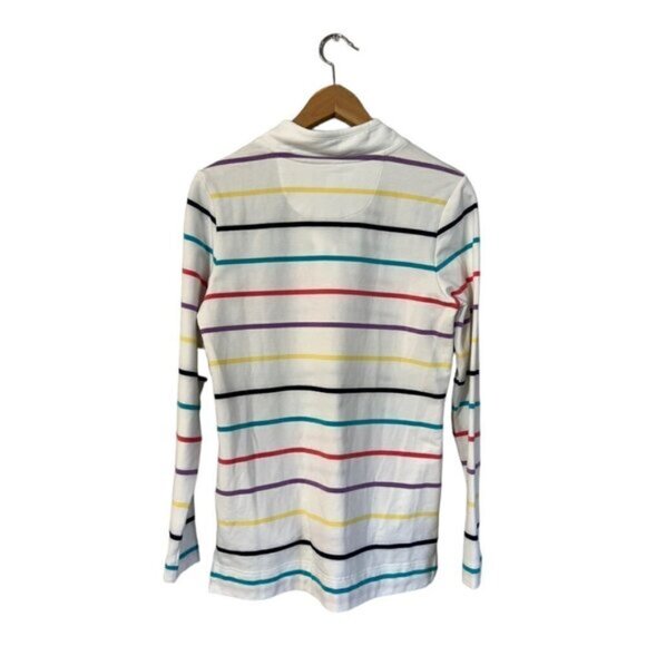 Southern Tide Stripe Shirt Womens XS Long Sleeves Polo Pullover Casual Mock Neck - Picture 2 of 5